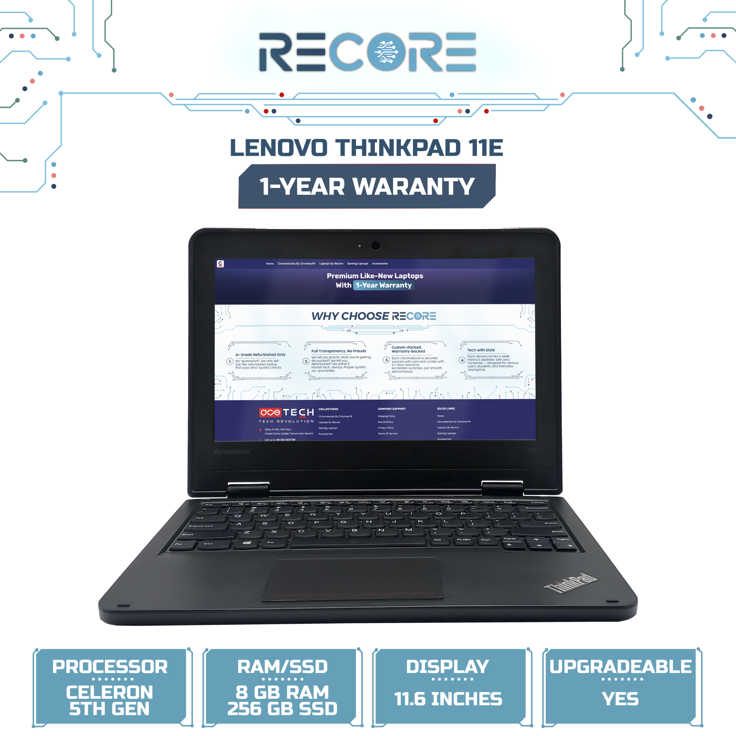 Lenovo Thinkpad 11e - Premium Edition with 1-Year Warranty