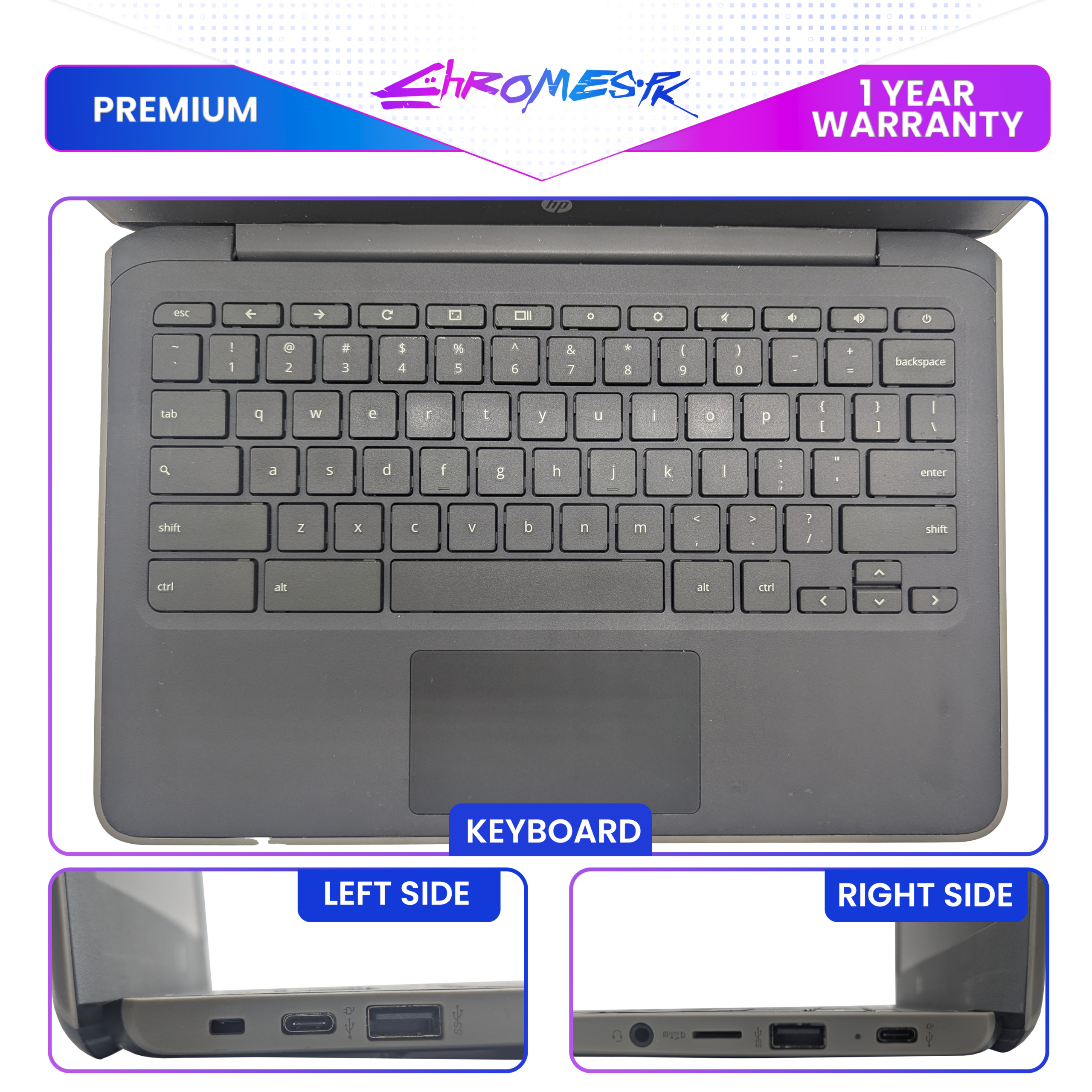 HP Chromebook 11 G7 - Premium Edition with 1-Year Warranty