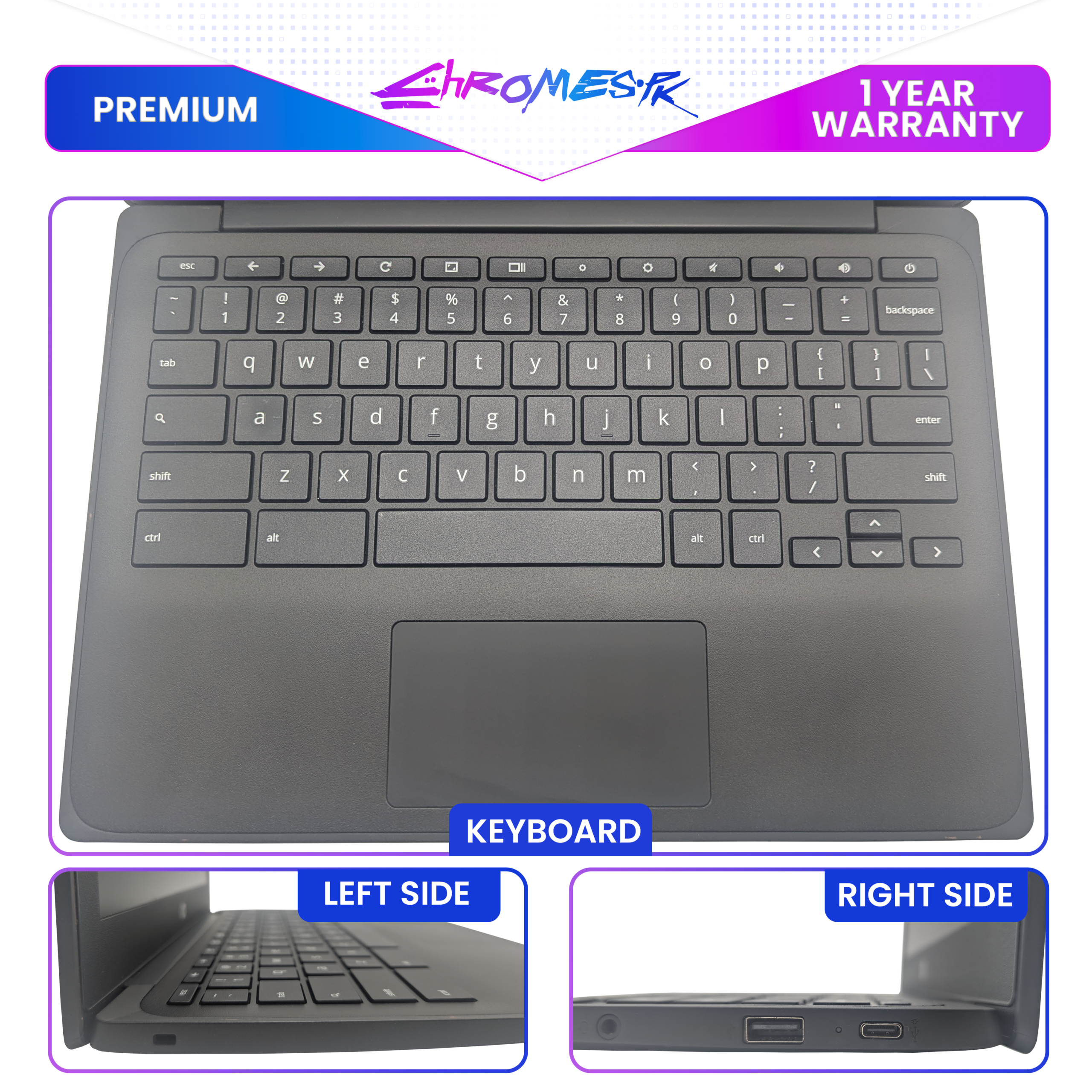 HP Chromebook 11 G9 - Premium Edition with 1-Year Warranty